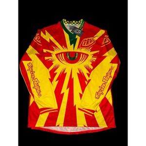 Troy‎ Lee Designs Motocross Long Sleeve MTX Racing Jersey Red Yellow Men's XL